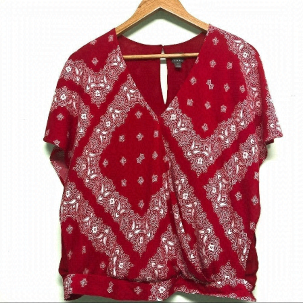 SOHO classic paisley red wrap top bandana
